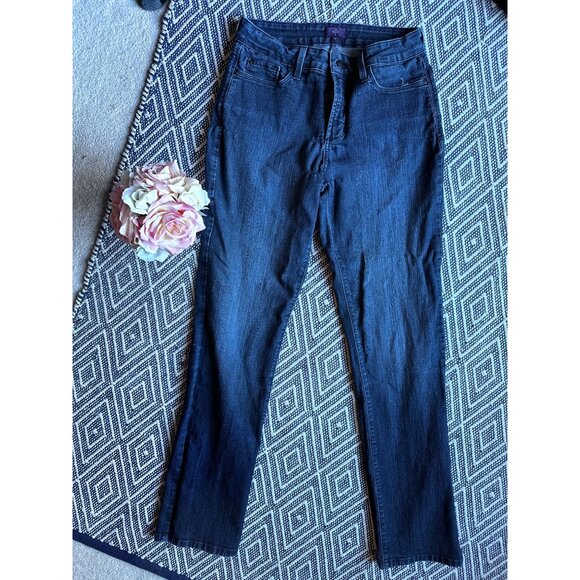 NYDJ Lift/Tuck Technology Straight Blue Jeans Sz 10 - Picture 1 of 5